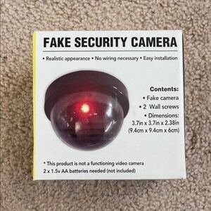 NWT Faux Security Camera with Red LED Light
